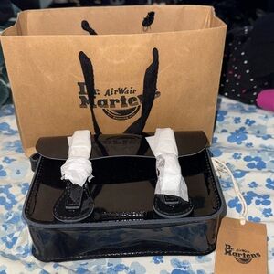 Dr. Martens Black Patent Mini Satchel Bag